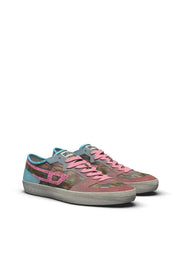 S-Leroji D-Glittered-logo nylon and suede sneakers Diesel