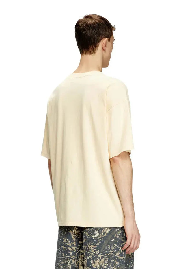 T-shirt with distressed flocked logo Diesel