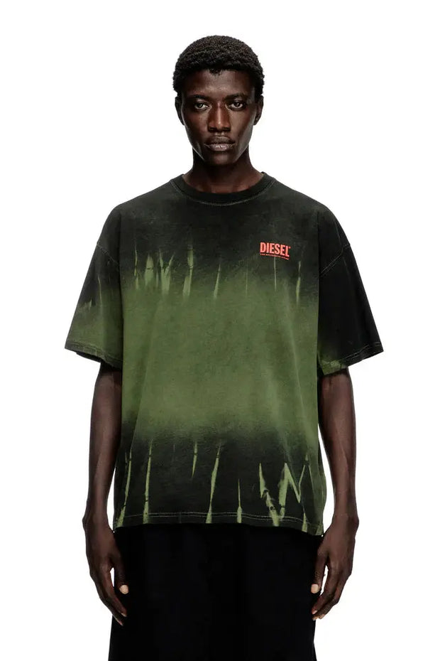 Tie-dye T-shirt with logo print Diesel