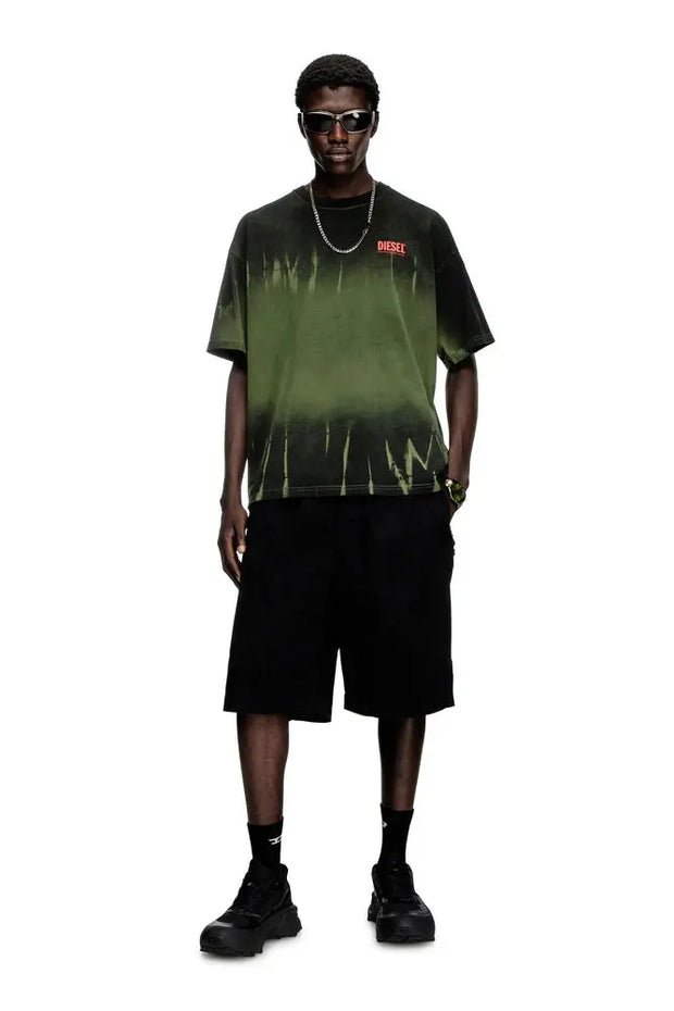 Tie-dye T-shirt with logo print Diesel