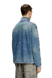 Denim jacket with red piping Diesel