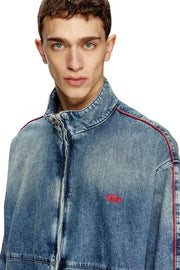 Denim jacket with red piping Diesel