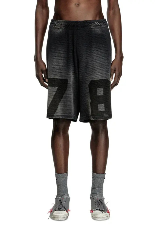 Jersey and mesh shorts with faded effect Diesel