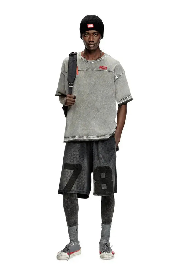 Jersey and mesh shorts with faded effect Diesel