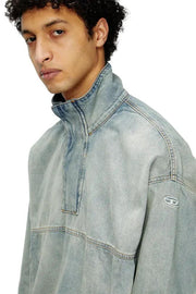 Denim pullover in light bicolour denim Diesel