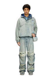 Denim pullover in light bicolour denim Diesel