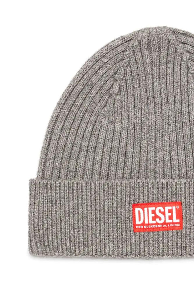 Ribbed beanie with logo patch Diesel