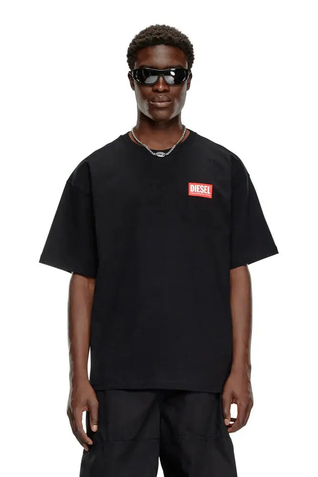 T-shirt with jacquard logo patch Diesel