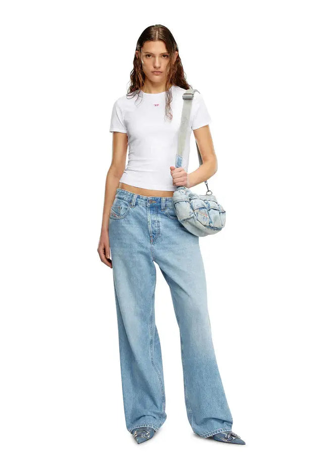 T-shirt with embroidered D patch Diesel