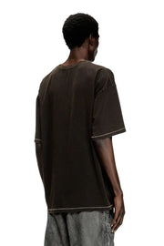 Acid-wash T-shirt with printed graphics Diesel