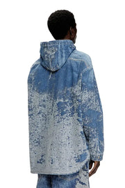 Overshirt in distressed jacquard denim Diesel