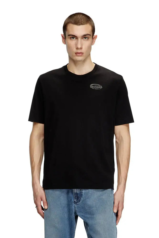 Mercerized cotton T-shirt with tonal logo Diesel