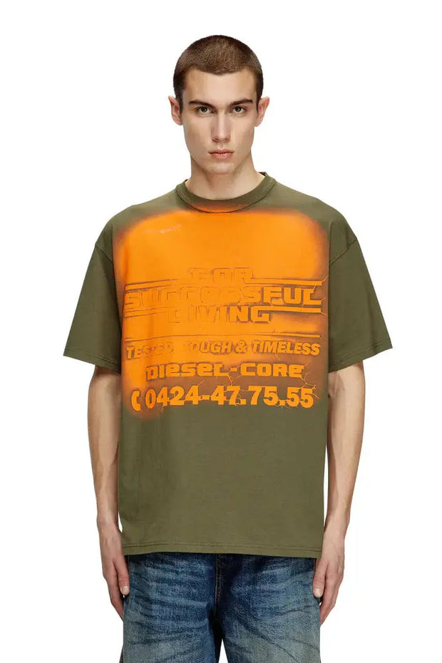T-shirt with blowout logo graphic Diesel