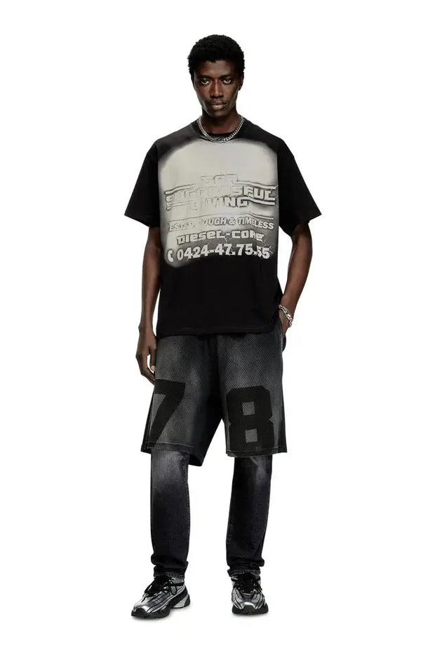 T-shirt with blowout logo graphic Diesel