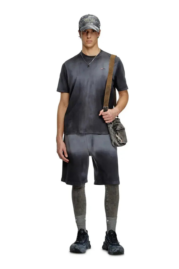 Faded T-shirt with micro logo embroidery Diesel