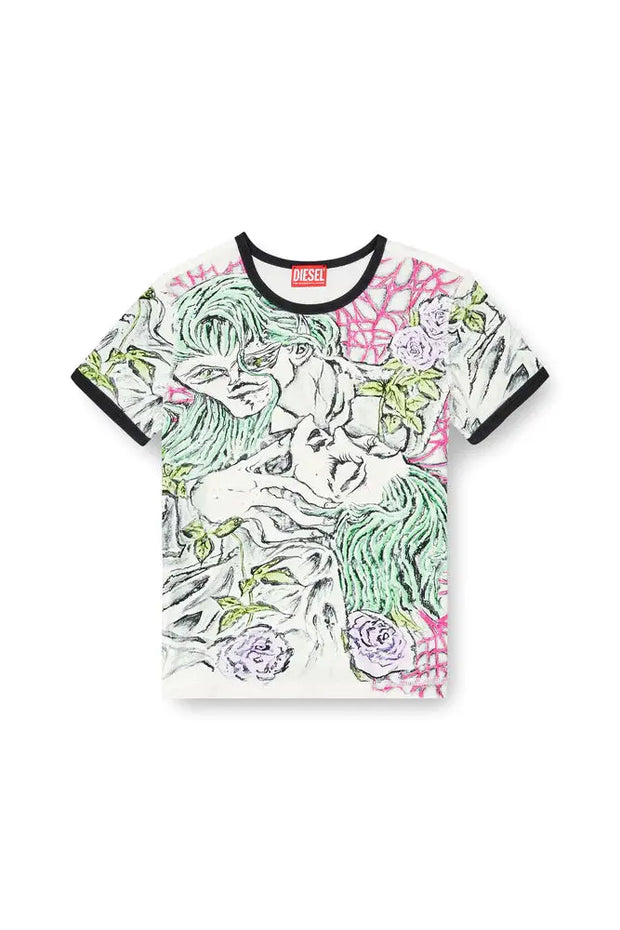 T-shirt with tattoo print Diesel