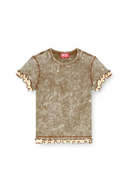 Marbled T-shirt with ruffled trims Diesel