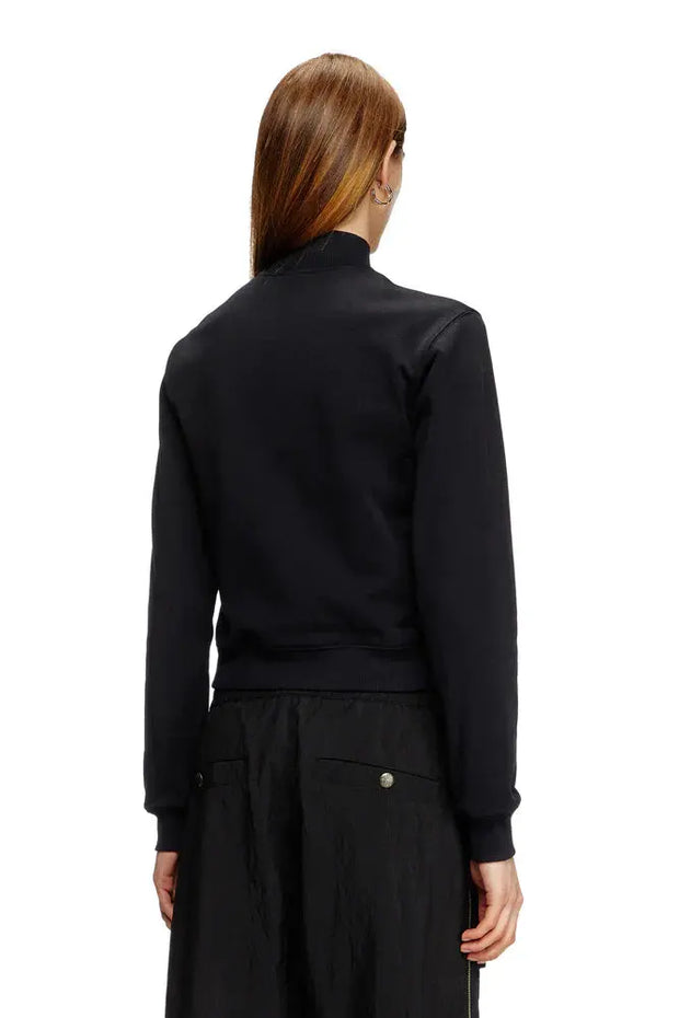 Zip-up sweatshirt with cut-out logo Diesel