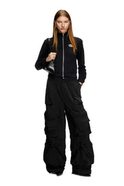 Zip-up sweatshirt with cut-out logo Diesel