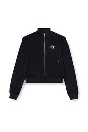 Zip-up sweatshirt with cut-out logo Diesel