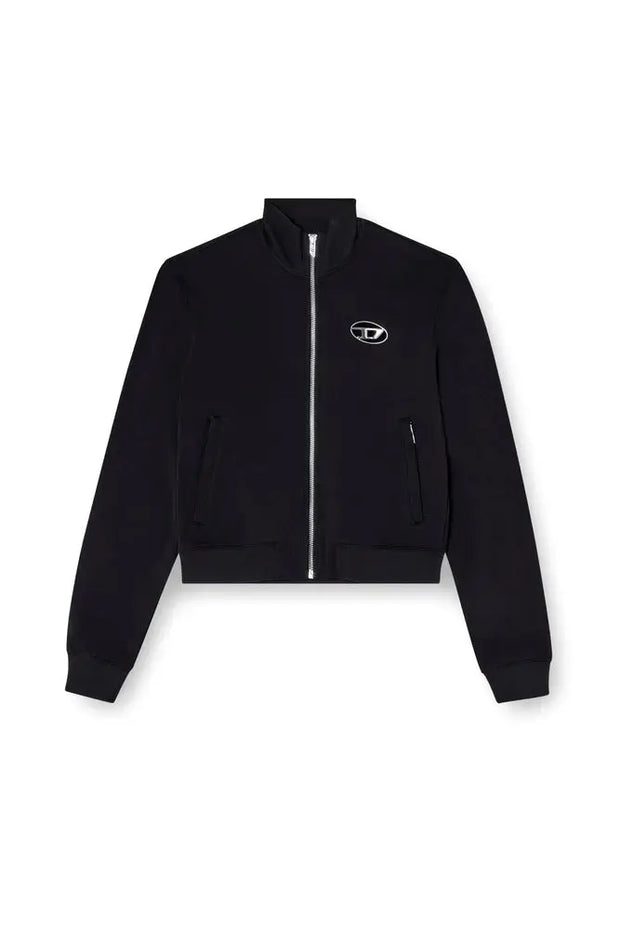 Zip-up sweatshirt with cut-out logo Diesel