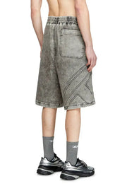 Track Denim bermudas with Oval D Diesel
