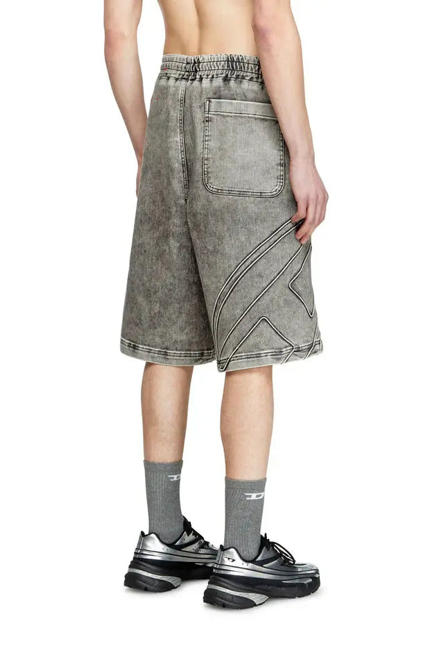 Track Denim bermudas with Oval D Diesel