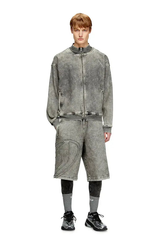 Track Denim bermudas with Oval D Diesel