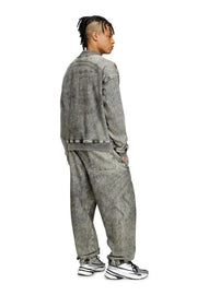 Track Denim zip-up sweater with Oval D Diesel