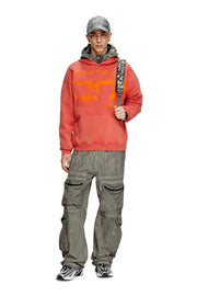 Hoodie with flocked Oval D logo Diesel