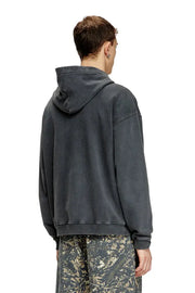 Hoodie with flocked Oval D logo Diesel