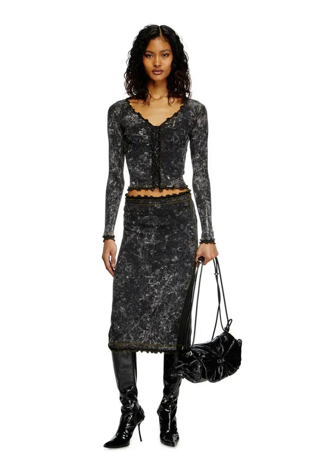 Marbled buttoned top with ruffles Diesel