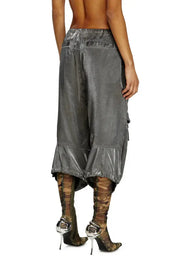 Cropped satin cargo pants Diesel