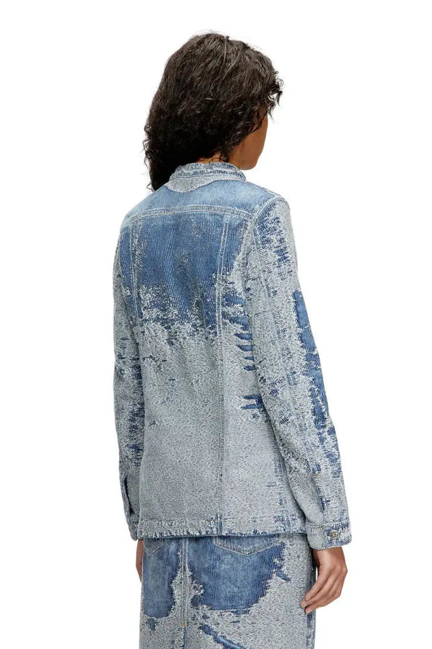 Jacket in distressed jacquard denim Diesel