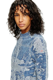 Jacket in distressed jacquard denim Diesel