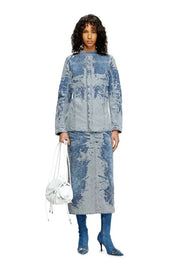 Jacket in distressed jacquard denim Diesel