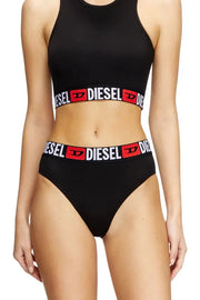 Three-pack briefs with maxi-logo waist Diesel