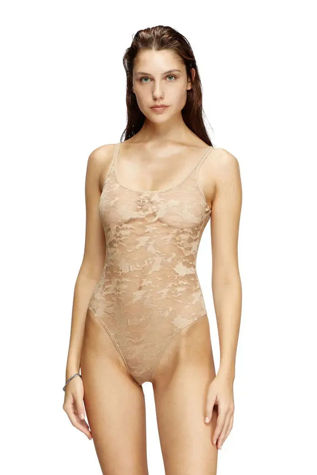 Camo lace bodysuit with Oval D embroidery Diesel