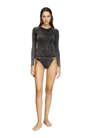 Long-sleeve T-shirt in denim-effect jersey Diesel