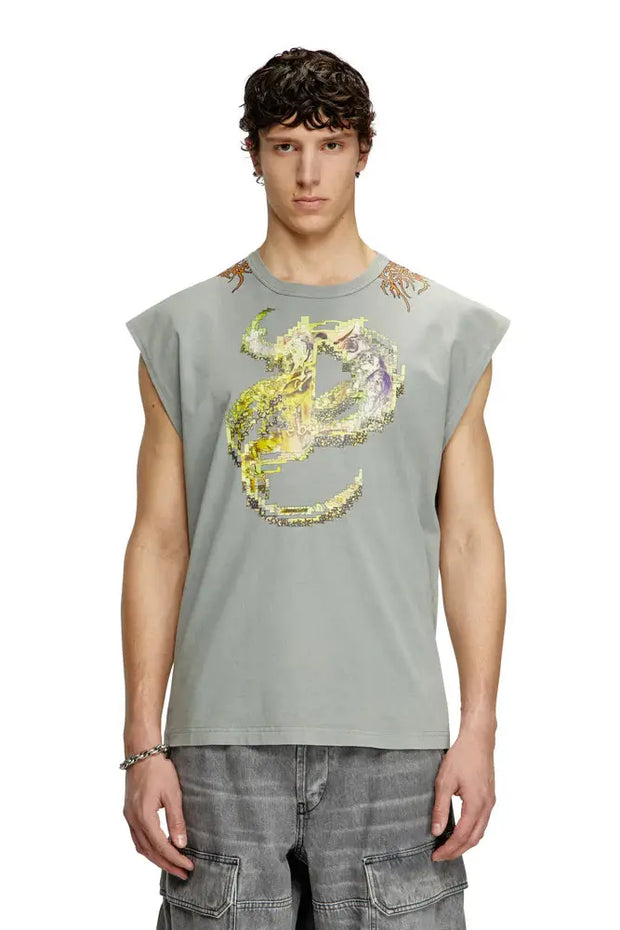 Tank top with tattoo graphics Diesel