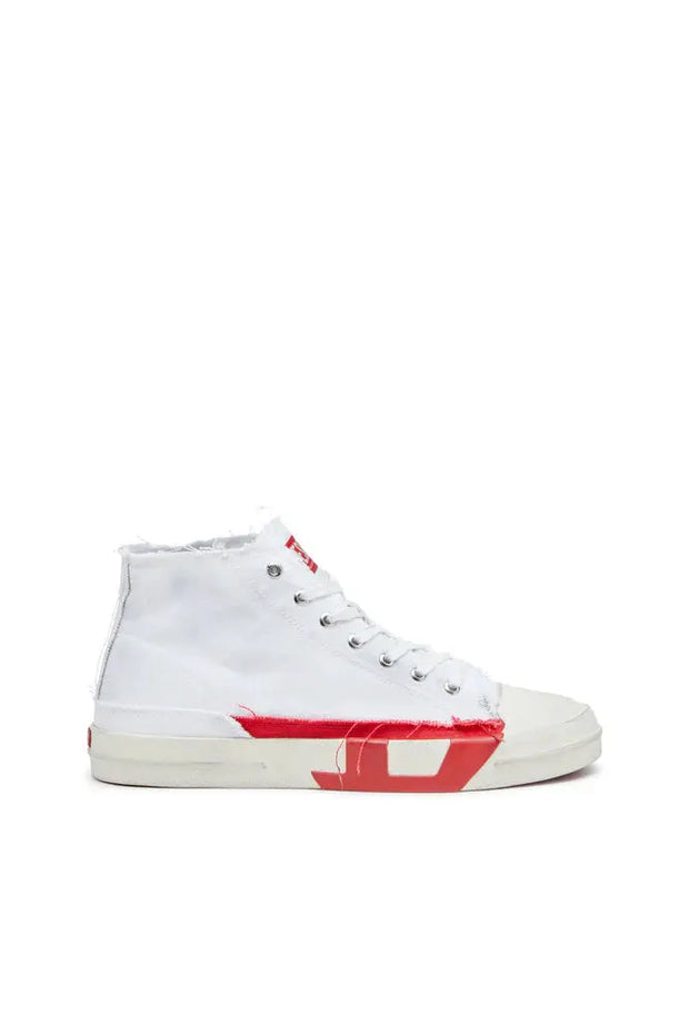 S-D-Verse-Dirty-effect high-top canvas sneakers Diesel