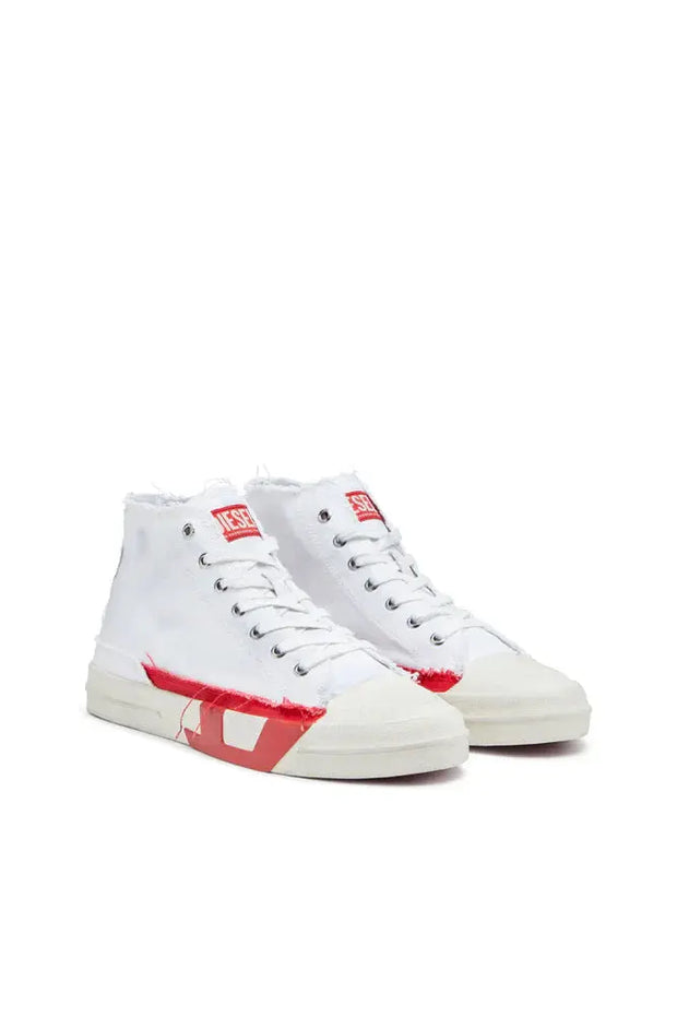 S-D-Verse-Dirty-effect high-top canvas sneakers Diesel