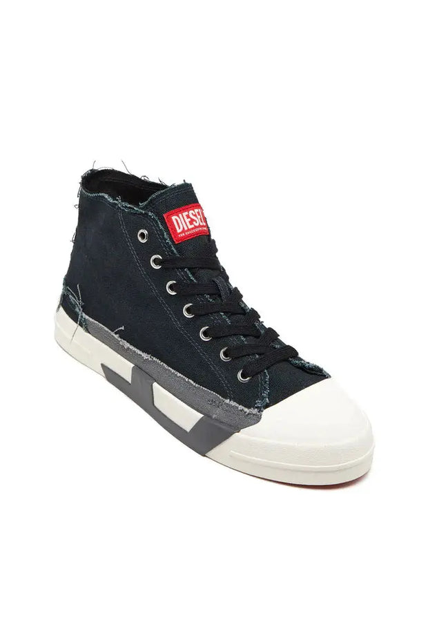S-D-Verse-High-top sneakers in frayed canvas Diesel