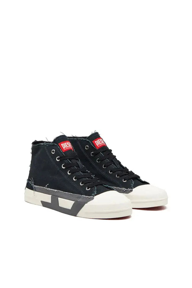 S-D-Verse-High-top sneakers in frayed canvas Diesel