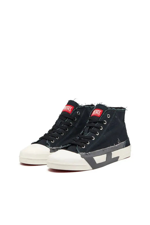 S-D-Verse-High-top sneakers in frayed canvas Diesel