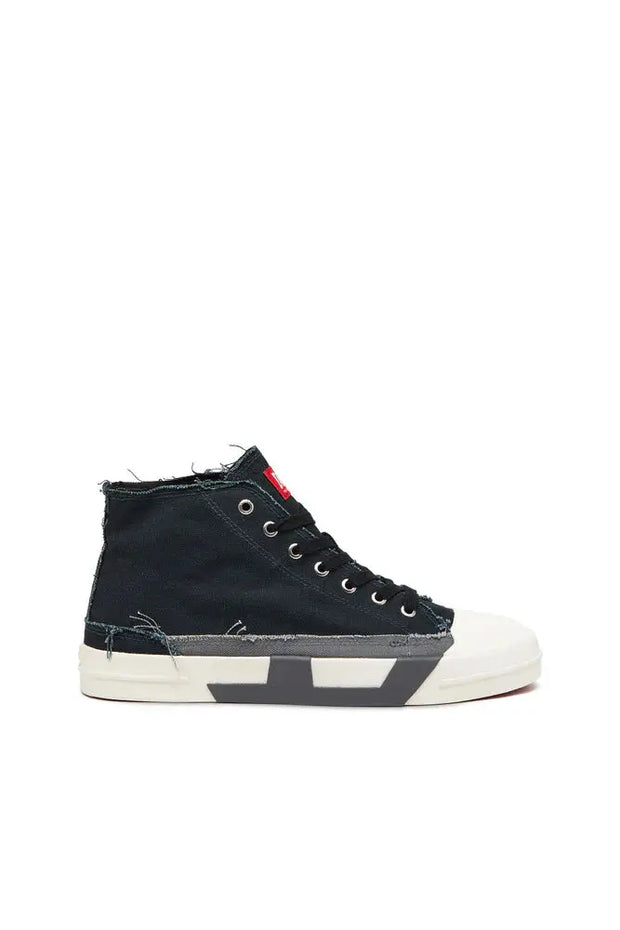 S-D-Verse-High-top sneakers in frayed canvas Diesel