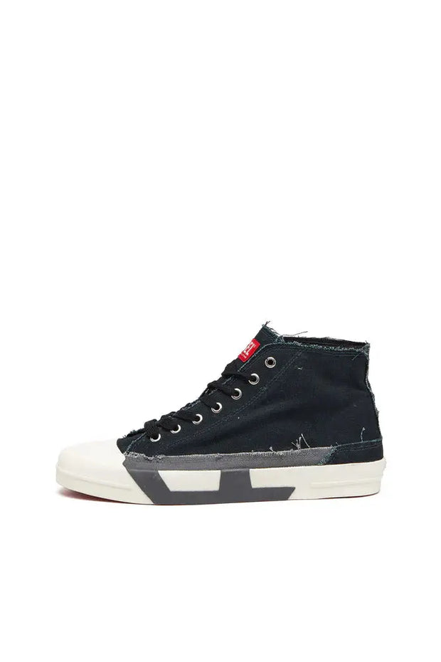 S-D-Verse-High-top sneakers in frayed canvas Diesel