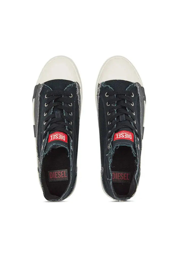 S-D-Verse-High-top sneakers in frayed canvas Diesel