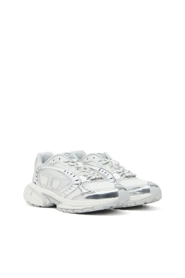 S-Pro-V-Dense-Metallic mesh sneakers with Oval D logo Diesel