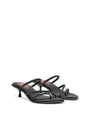 D-Havanna-Kitten-heel mules in crystal denim Diesel